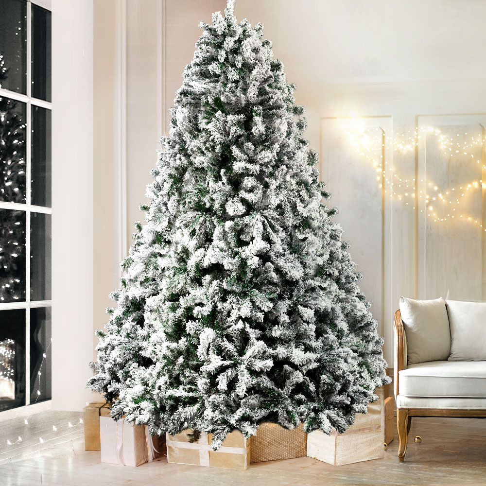 Jingle Jollys Christmas Tree 1.8M Xmas Trees Decorations Snowy 758 Tips
